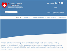 Tablet Screenshot of medicalcareertrainingnow.com